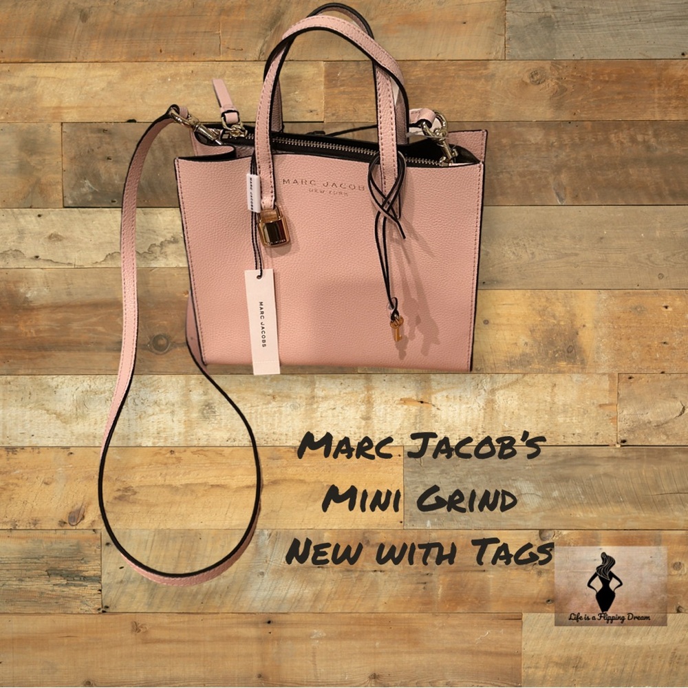 Marc Jacobs New With Tags Mini Grind Pink Crossbody Square Tote